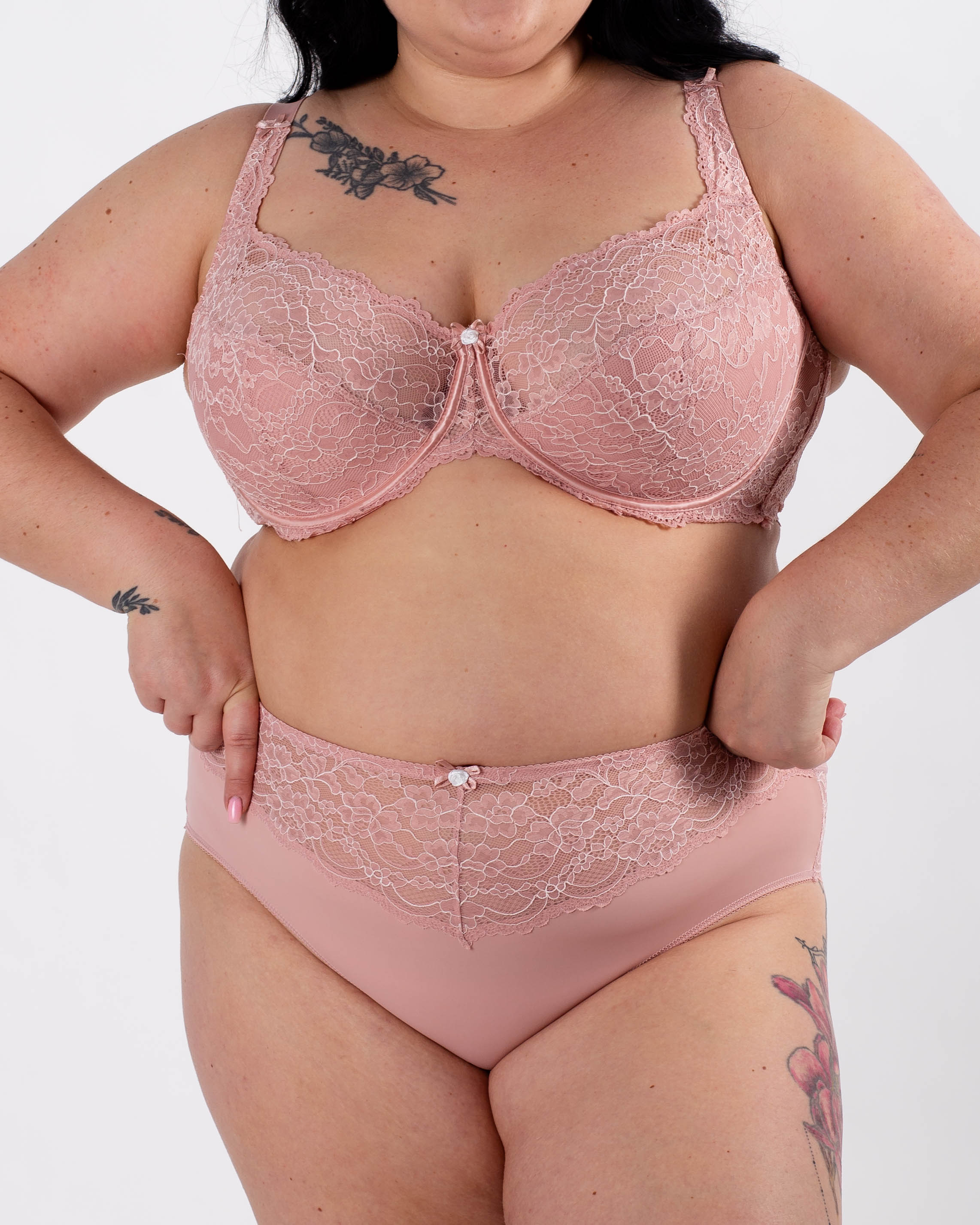 Трусики жіночі мікрофібра з мереживом Lanny 55676 пудра 4278-5